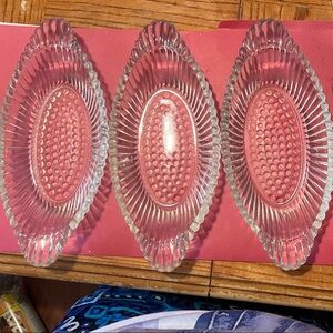 Elegant  Jeannette National Glass Company Serving Dishes - Set of 3